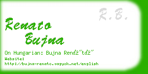 renato bujna business card